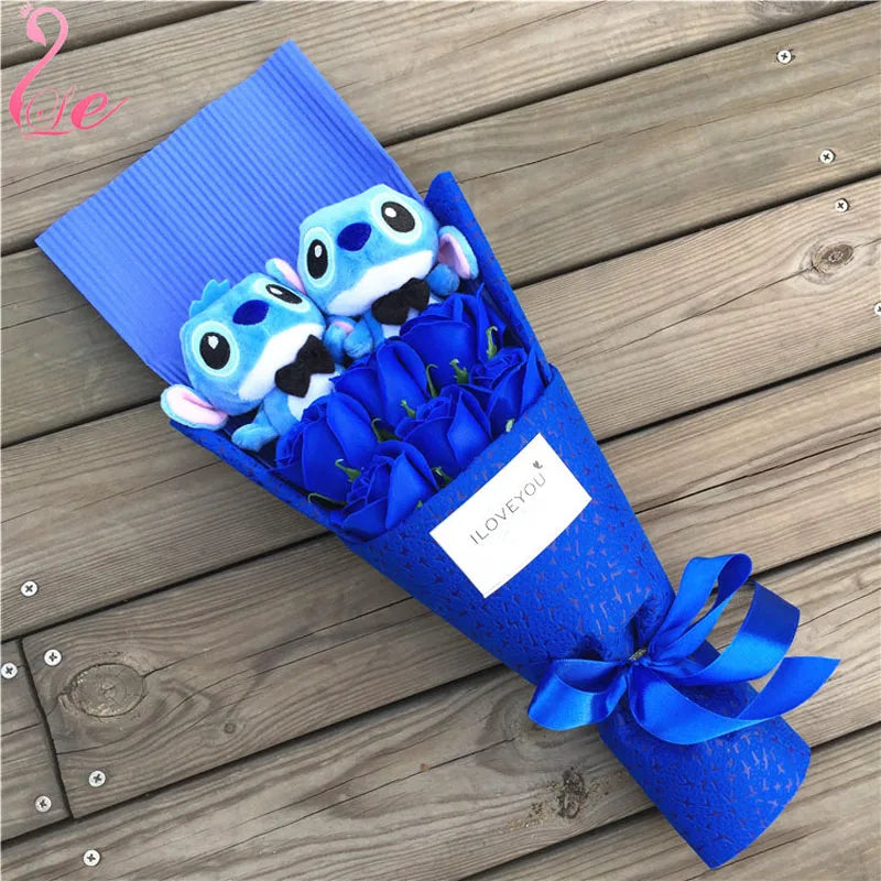 New Stitch Plush Toys Anime  Stitch Soft Stuffed Animal Dolls Kawaii Stich Plush bouquets For Kids Birthday Gifts No box