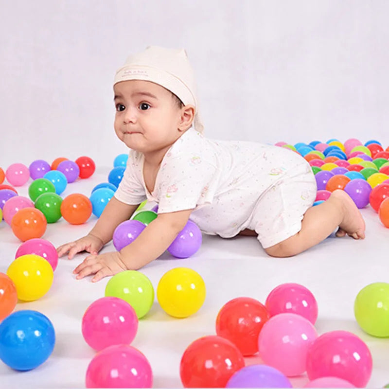 50/100 Pcs Eco-Friendly Colorful Soft Plastic Water Pool Ocean Wave Ball Baby Funny Toy Outdoor Fun Sports Stress Air Ball Hot