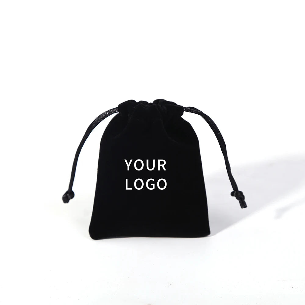 50Pcs Jewelry Packaging Pouches Velvet Drawstring Gift Bag for Wedding Christmas Party Decoration Eyelashes Makeup Storage Bags