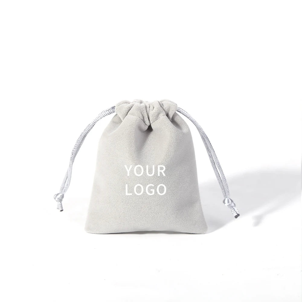 50Pcs Jewelry Packaging Pouches Velvet Drawstring Gift Bag for Wedding Christmas Party Decoration Eyelashes Makeup Storage Bags