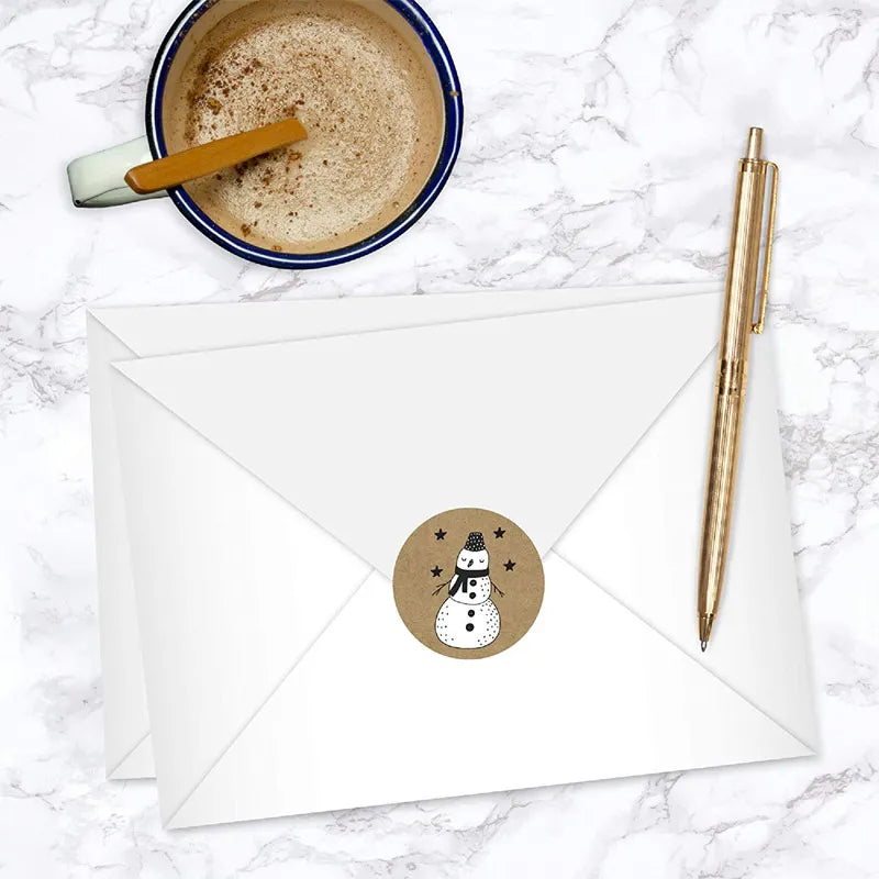 100-500pcs 6 Designs 1 Inch Christmas Theme Seal Labels Stickers For DIY Gift Baking Package Envelope Stationery Decoration
