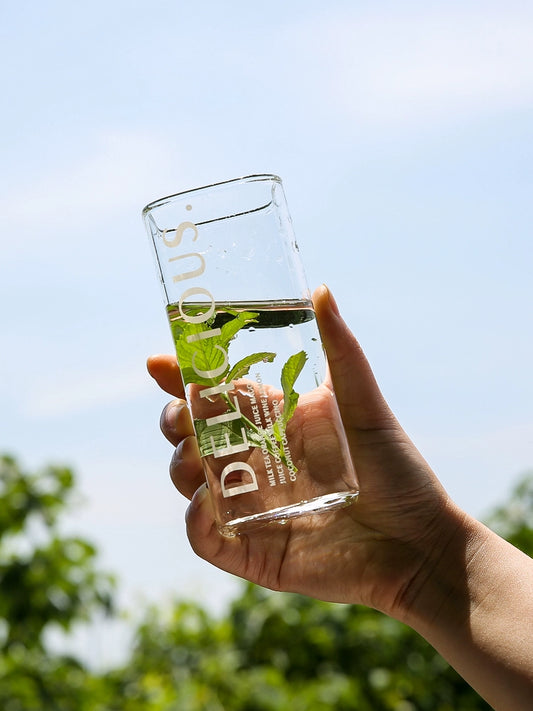 Wheatlife House Square Water Cup Transparent Glass Cup Ins Style Good-looking Milk Tea and Coffee Milk Drink Cup Household