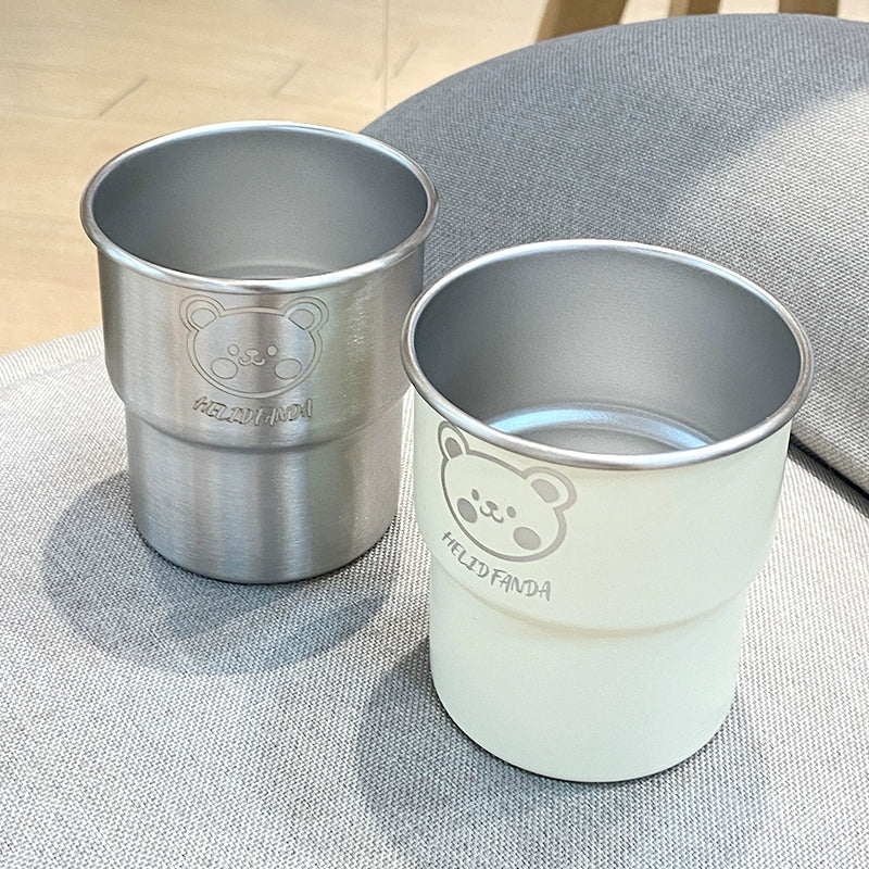 304 Stainless Steel Coffee Cup Mug Couple Office Drinking Water Fancy Small High-Looking Couple Water Cup