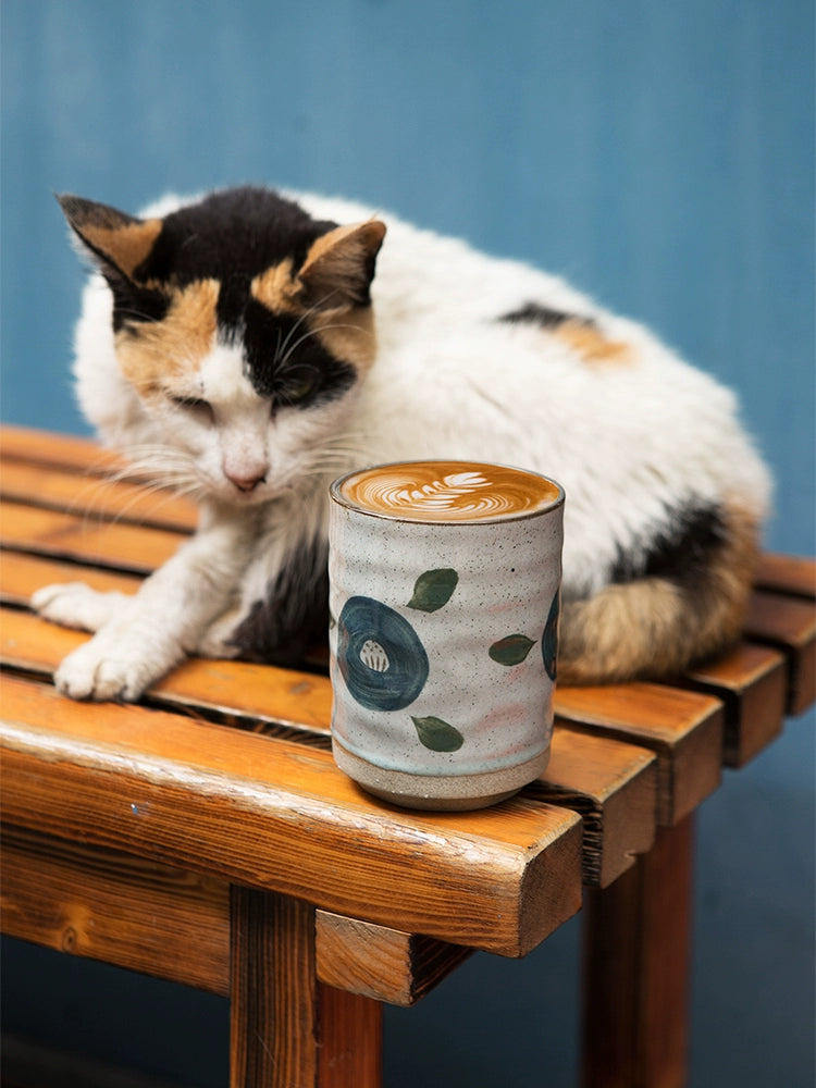Japanese-Style Retro Coffee Set Set Creative Good-Looking Stoneware Latte Art Cup Simple and High-End Exquisite Mug