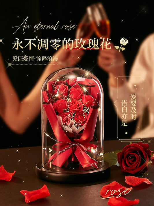Birthday Gift for Girls New Year Valentine's Day for Girlfriend for Friends for Wife Practical Bouquet Preserved Fresh Flower