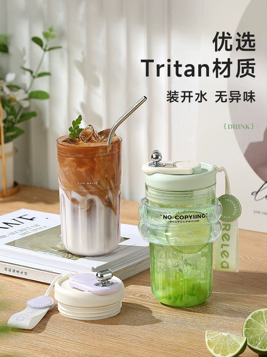 Creature Coffee Cup Girls Good-looking Portable Summer Tritan Plastic Traveling New Arrival 2024 Cup