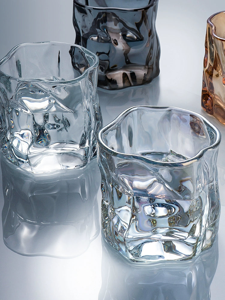 Good-looking Ins Style Glass Women's Wine Cup Special-Interest Design Coffee Cup Clear Water Cup Juice Drink Cup