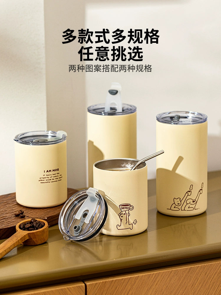 Modern Housewife Mog Series Vacuum Cup for Girls Good-looking Coffee Cup Portable Portable Portable Stainless Steel Water Cup