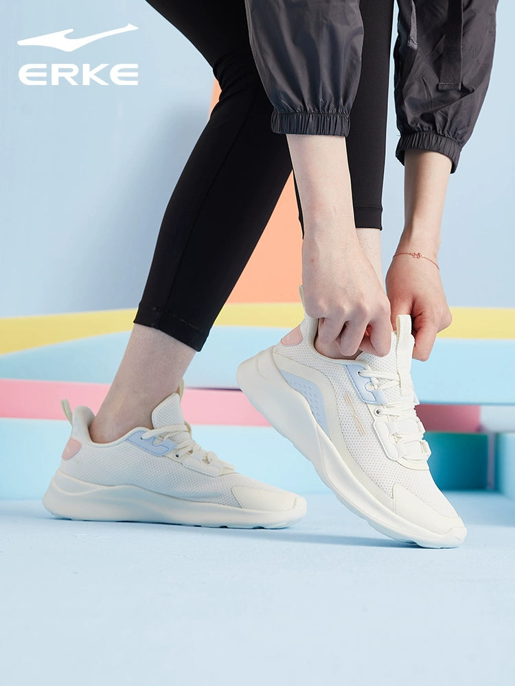 Hongxing Erke Leather Skipping Rope Lightweight Plaid Sneaker