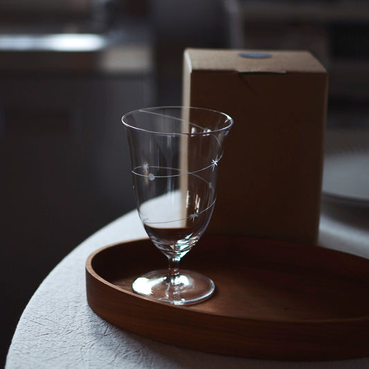 Heresmemory Camus Say Artificial Hand Carved Star Rail Glass Cup Juice Coffee Cup Dessert Wine Goblet