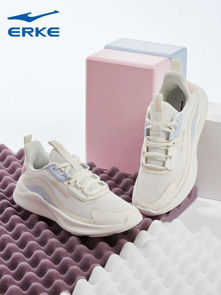 Hongxing Erke Leather Skipping Rope Lightweight Plaid Sneaker