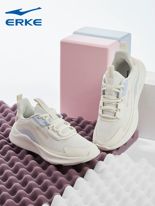 Hongxing Erke Leather Skipping Rope Lightweight Plaid Sneaker