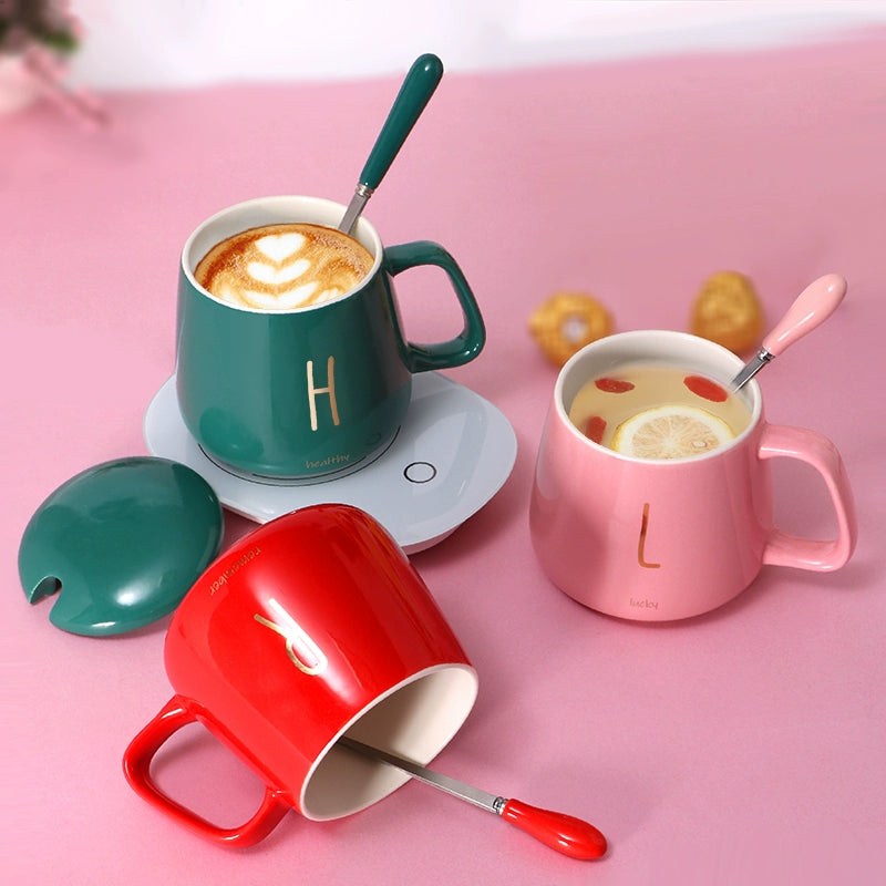 With Cover Spoon Warmer Warm Cup Heated Milk