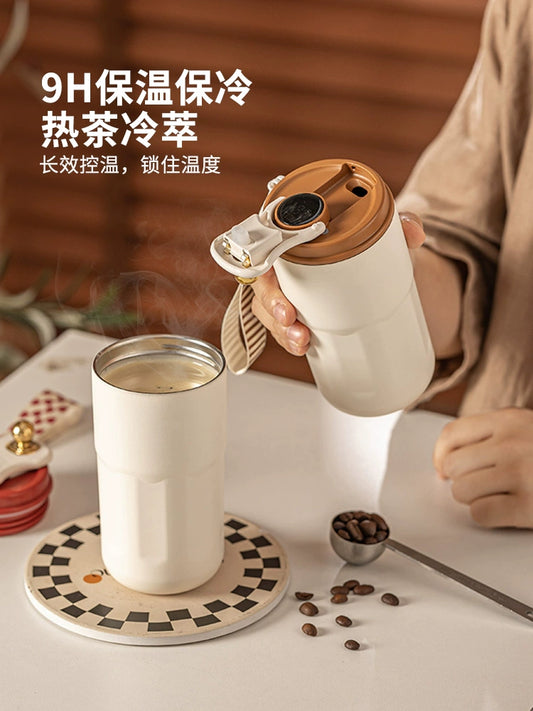 Modern Housewife Coffee Thermos Cup Girl 2024 New Arrival Good-looking 316 Stainless Steel Portable Convenient Water Cup
