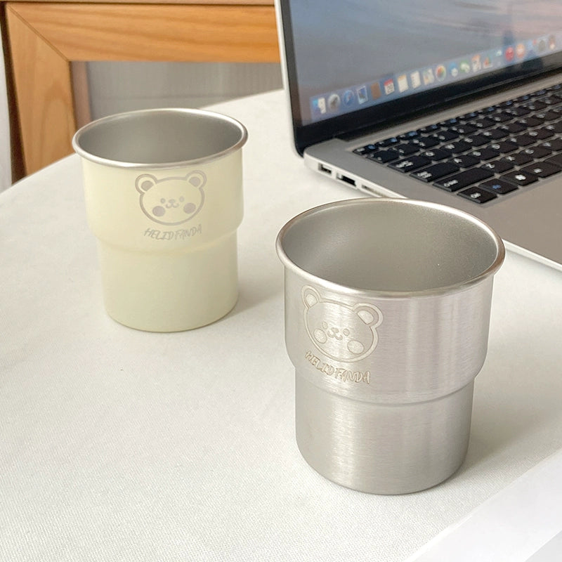 304 Stainless Steel Coffee Cup Mug Couple Office Drinking Water Fancy Small High-Looking Couple Water Cup