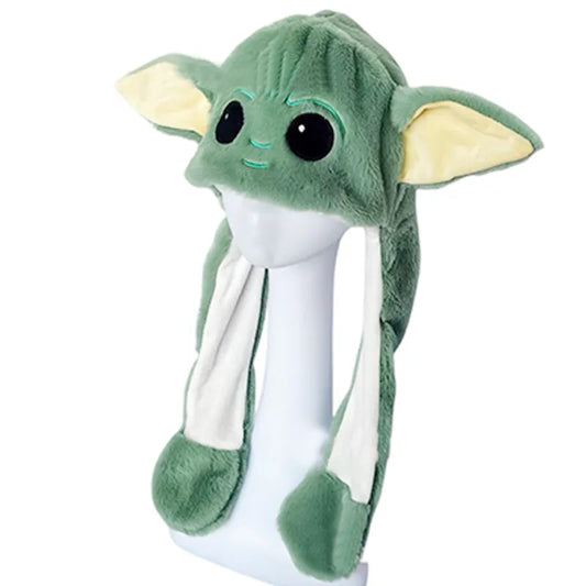 Disney Star Wars Baby Yoda Plush Hat Baby Yoda Figure Kawaii Cartoon Ears Hat Kids Toys Boys Girls Christmas Gifts