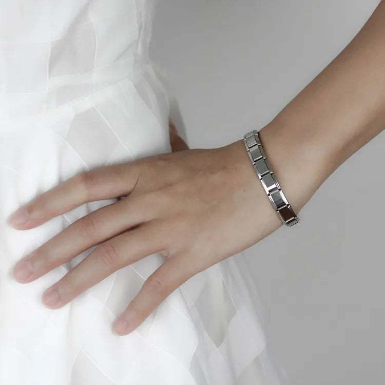 Hapiship New Fashion Women Jewelry 9mm Width  Color Stainless Steel Bracelet Bangle Girls Wedding Gift G108