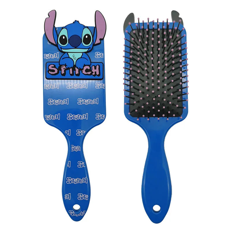 Disney Stitch Angel Air Cushion Massage Combs Cute Cartoon Figures 3D Comb Hair Brush Hairdressing Tool Women Girl Children Gift