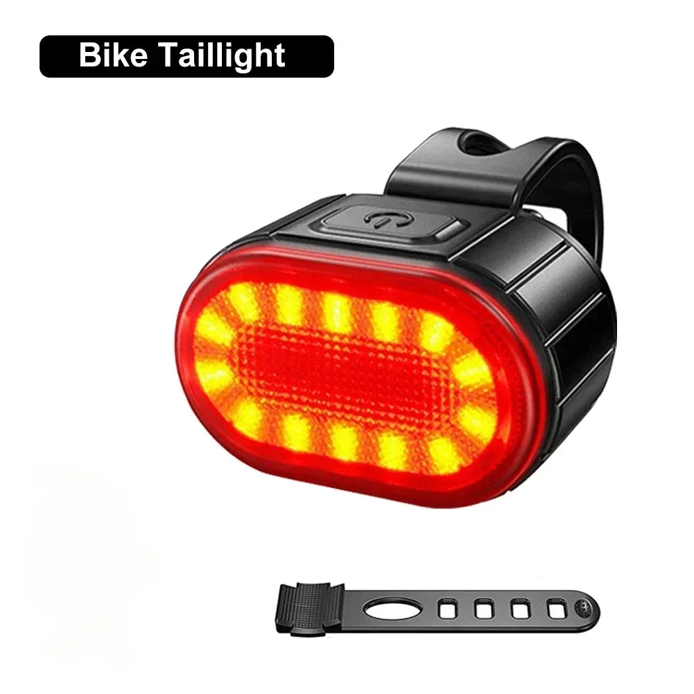 15LED Bike Light with 120DB Bell, USB Rechargeable Bicycle Headlight, 18650 Battery & Handlebar Mount, Waterproof Cycling Gear