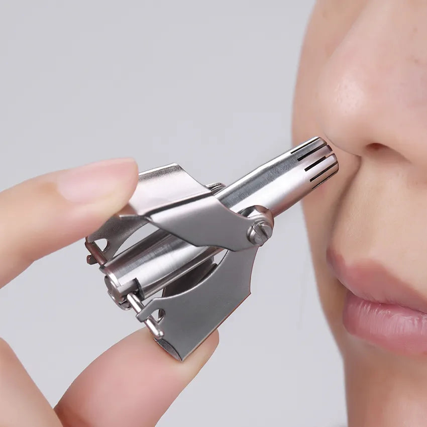 1PC Men's Nose Hair Trimmer Stainless Steel Manual Trimmer Suitable For Nose Hair Razor Washable Portable Nose Hair Trimmer