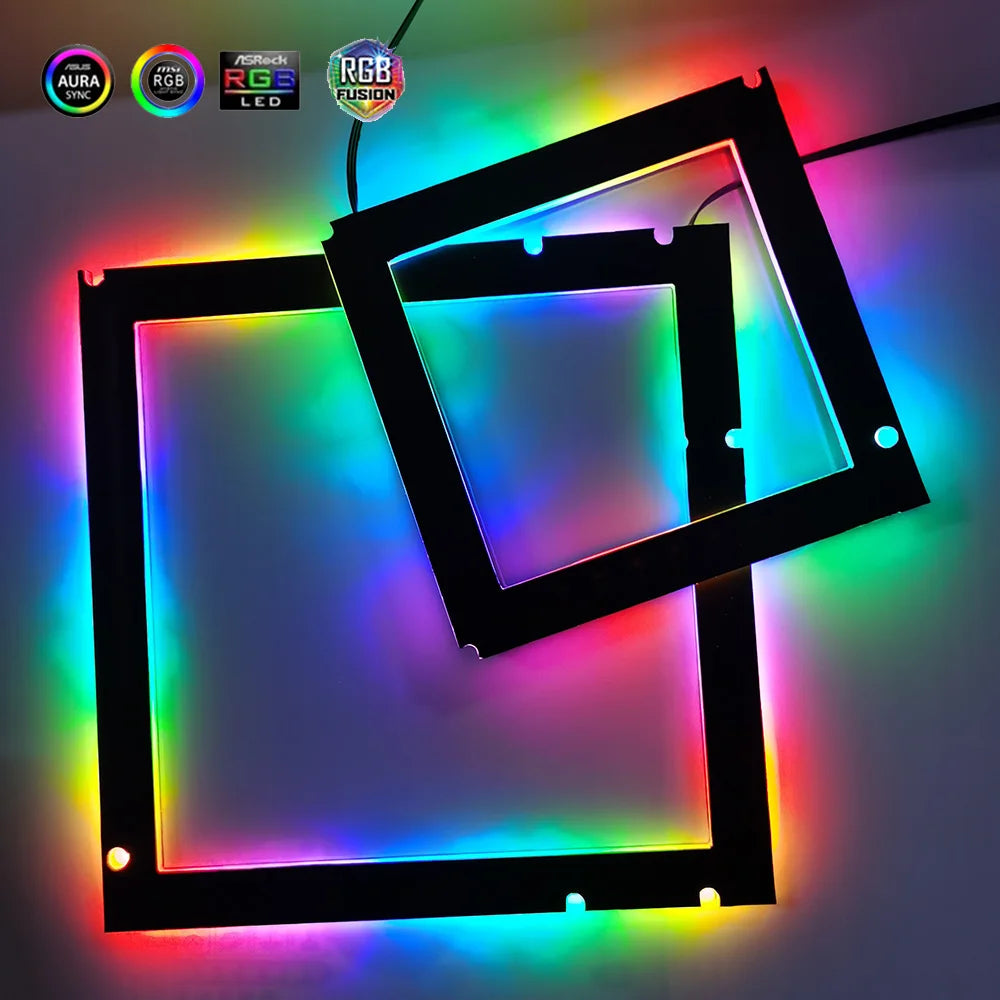 MOBO Frame Decoration Custom AURA SYNC PC Case MOD Panel ATX MATX ITX 5V3Pin Motherboard Lighting Pad MOBO A-RGB Frame Acrylic