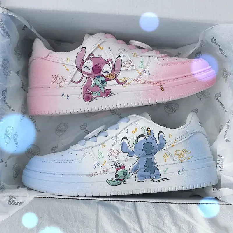 Kawaii Lilo & Stitch High-Top Breathable Stitch Sneakers Casual Breathable Board Women's Shoes Children Casual Sneakers Gift