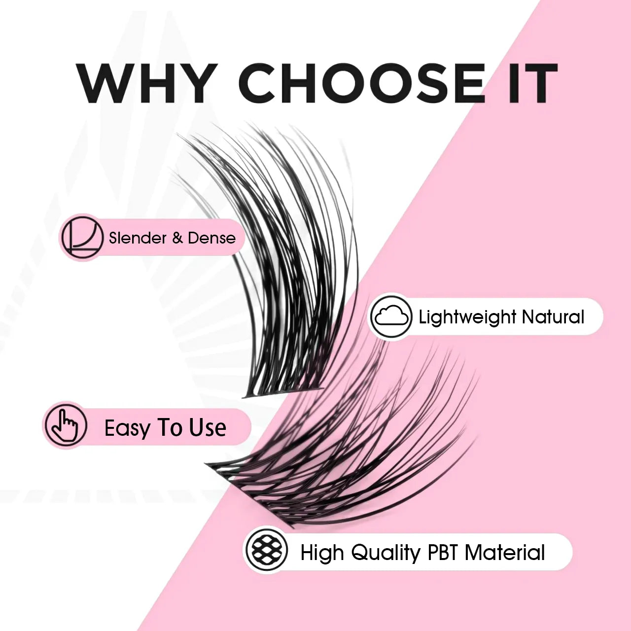YUANZHIJIE Wholesale Soft Ribbon Segmented False Bundles Eyelashes DIY Individual Clusters Lash Extensions Faux Mink Lashes