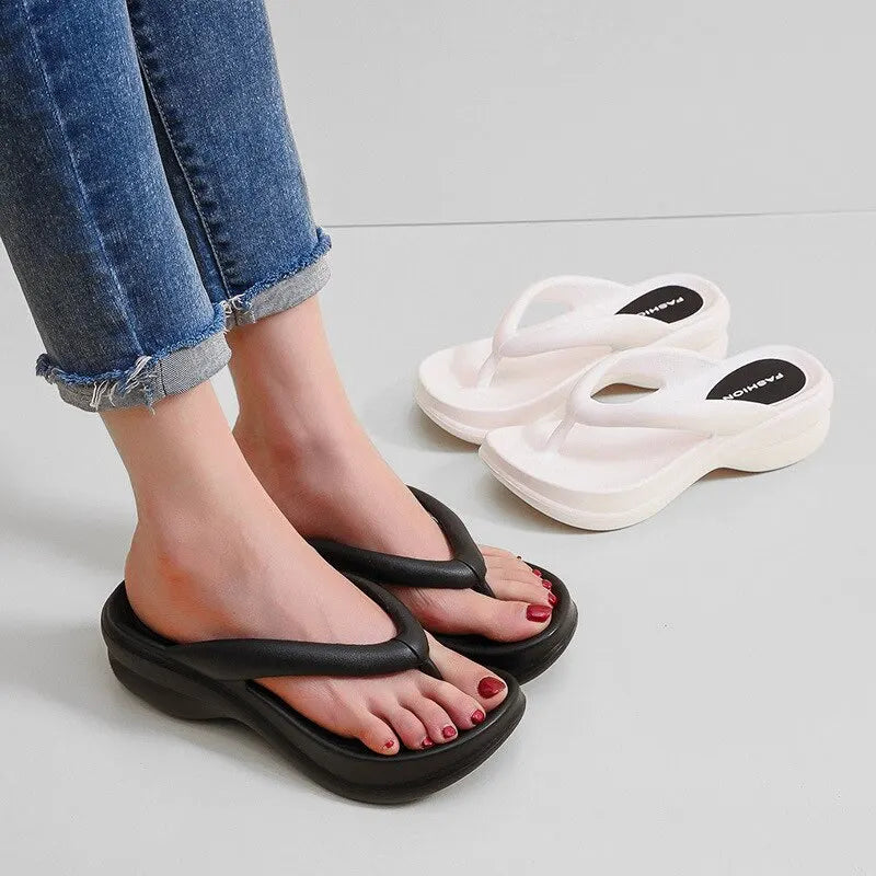 Women Summer Slippers Sand Beach Flip Flops Female Platform Slipper 2023 Outdoor Slides Seaside Sandals Girls Summer Shoes