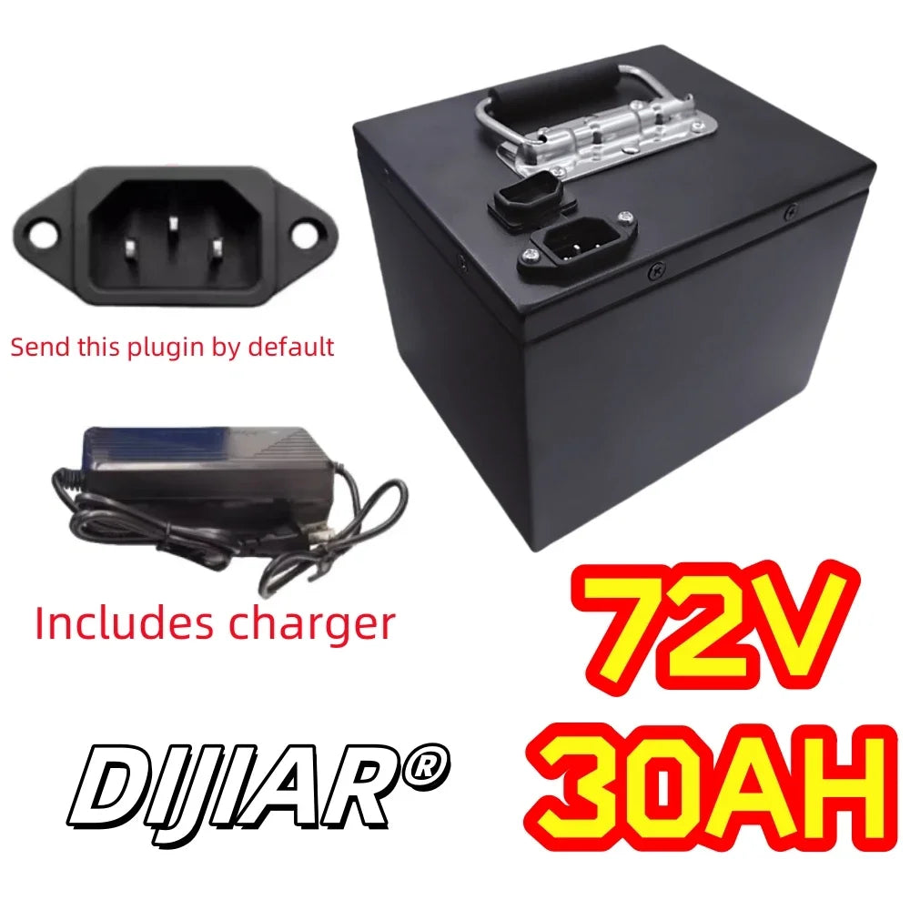 Air express delivery, 72V40AH, 18650 lithium battery, sufficient capacity, strong power, metal shell, suitable for 250-3000W