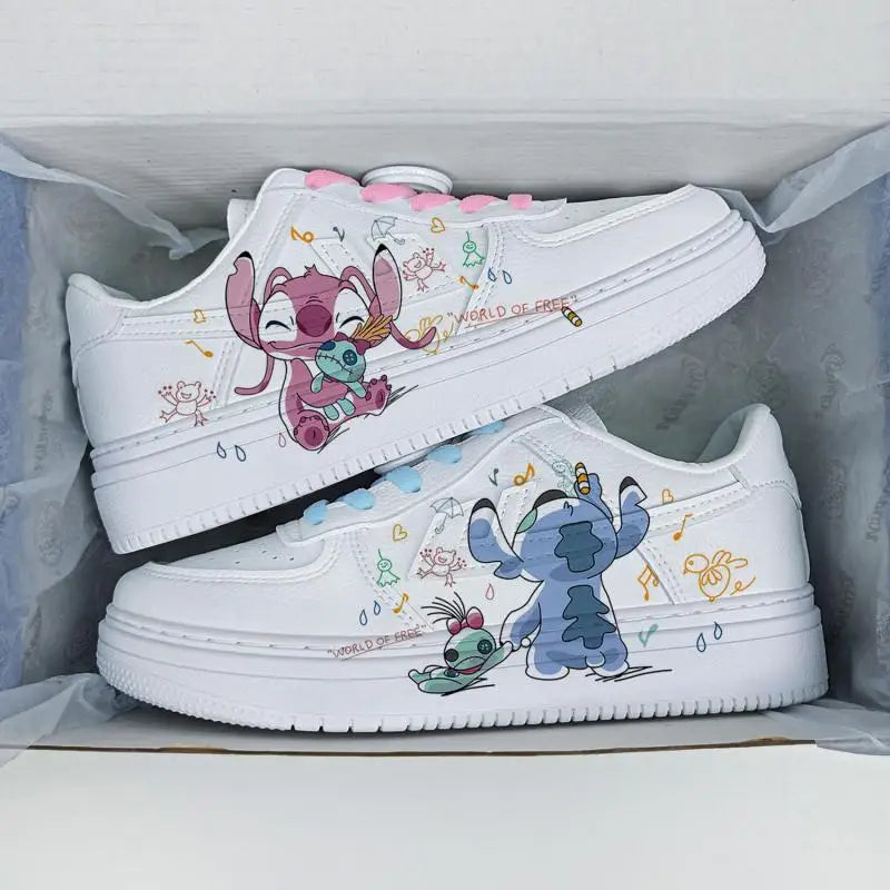Kawaii Lilo & Stitch High-Top Breathable Stitch Sneakers Casual Breathable Board Women's Shoes Children Casual Sneakers Gift