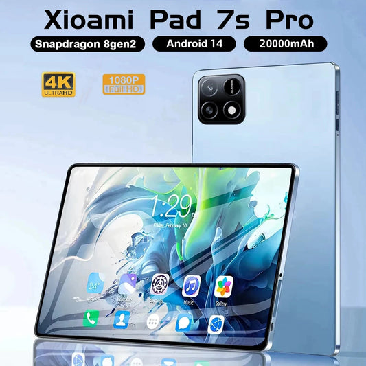 2025 New Original Pad 7S Pro Global Version Snapdragon 8 Gen2 Android 14 Tablets PC 22GB+2TB 5G WiFi Dual SIM GPS Mi Tab