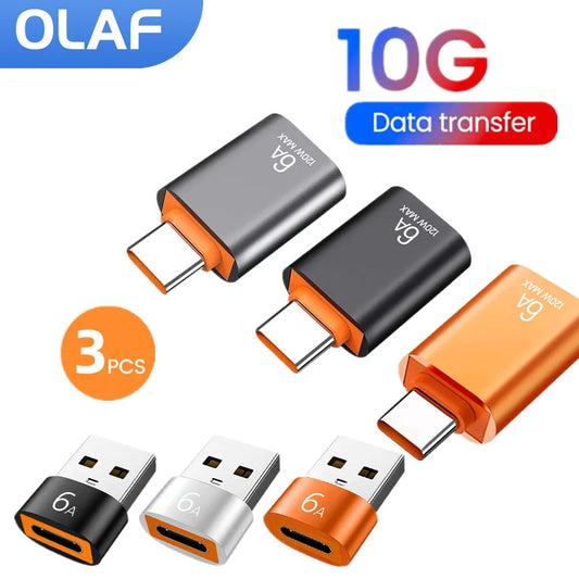 6A USB OTG To Type C Data Transfer Adapter Type C Female to USB Male Converter Fast Charging Adapter For Laptop Macbook Samsung