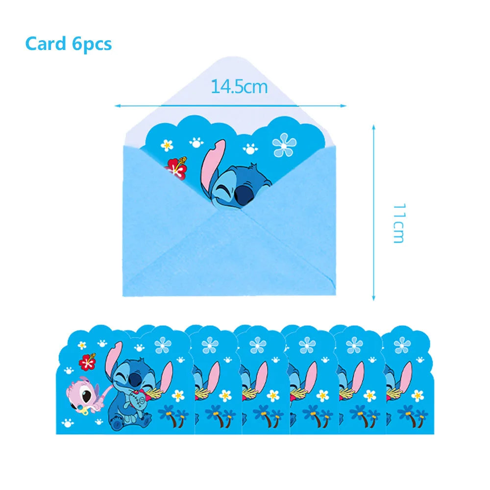 Disney Lilo&Stitch Tableware Party Supplies Kid Birthday DIY Balloons Backdrop Cup Plate Napkin Party Decor Baby Shower Gift Bag