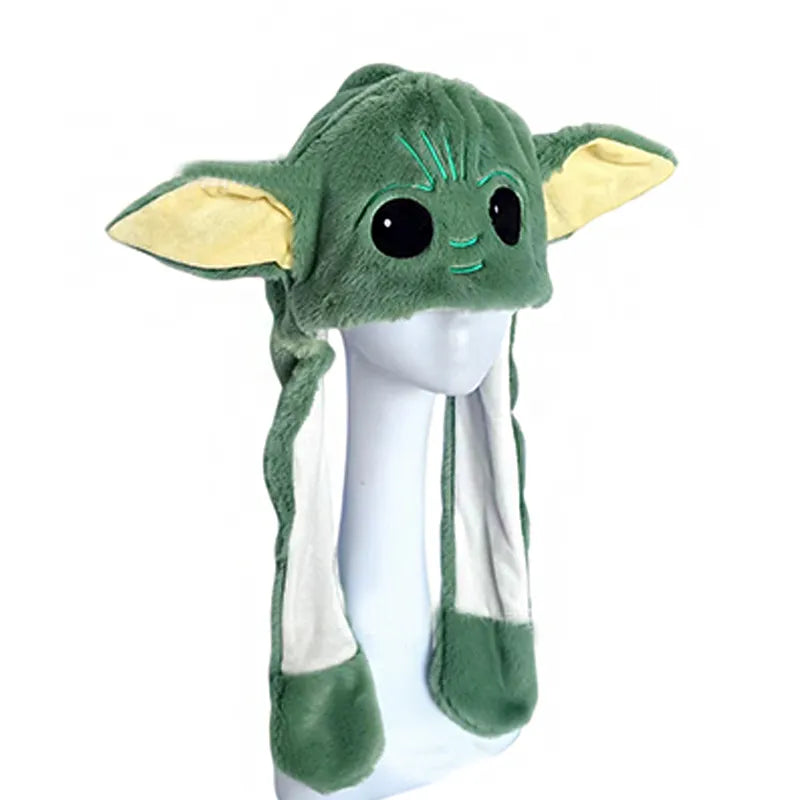Disney Star Wars Baby Yoda Plush Hat Baby Yoda Figure Kawaii Cartoon Ears Hat Kids Toys Boys Girls Christmas Gifts