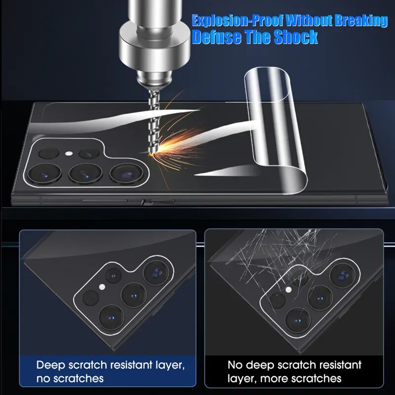 4PCS Hydrogel Film for Samsung S22 S21 S23 Ultra S10 S9 Plus S20 FE Screen Protector for Galaxy Note 20Ultra Back Film Not-Glass