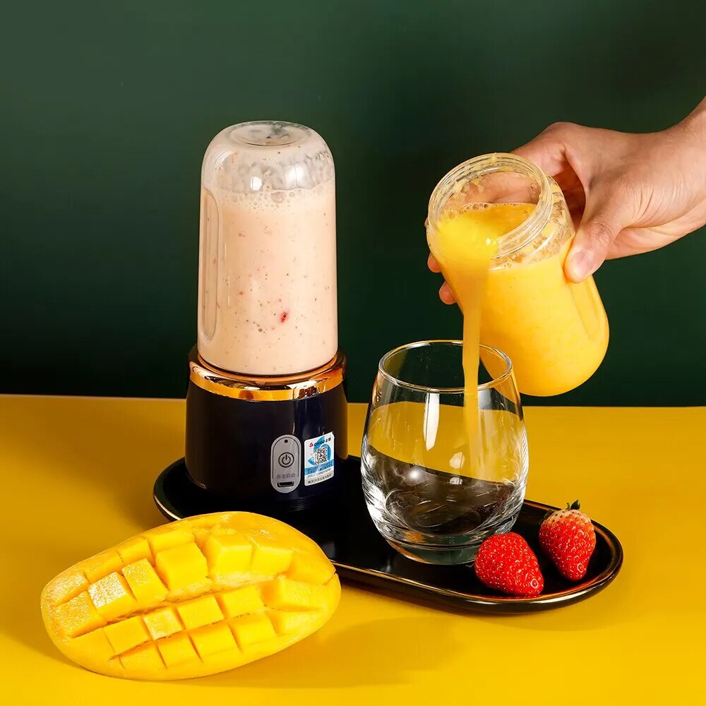 Portable Electric Juicer 400ml Lemon Orange Fruit Squeezer Multifunction Mixer Smoothie Blender Household Appliances
