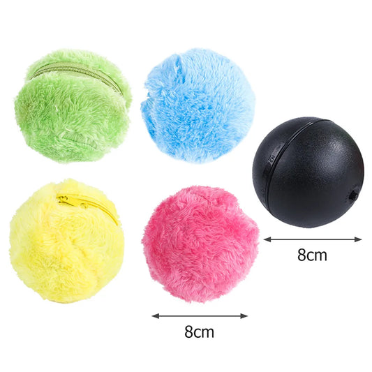Magic Rolling Ball Toy Activation Ball Dog Cat Interactive Funny Chew Plush Electric Rolling Ball Pet Dog Cat Toy