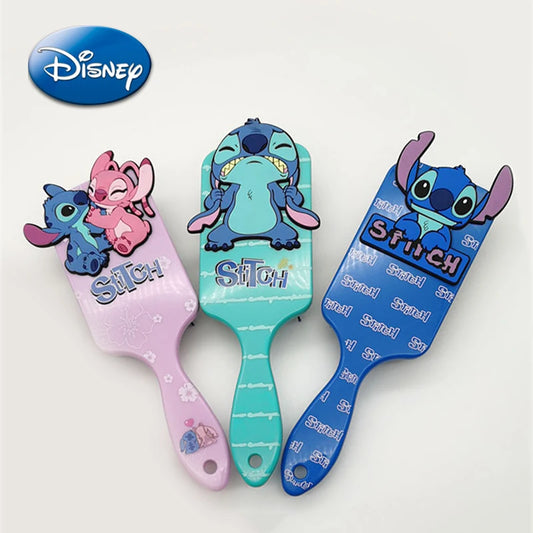 Disney Stitch Angel Air Cushion Massage Combs Cute Cartoon Figures 3D Comb Hair Brush Hairdressing Tool Women Girl Children Gift