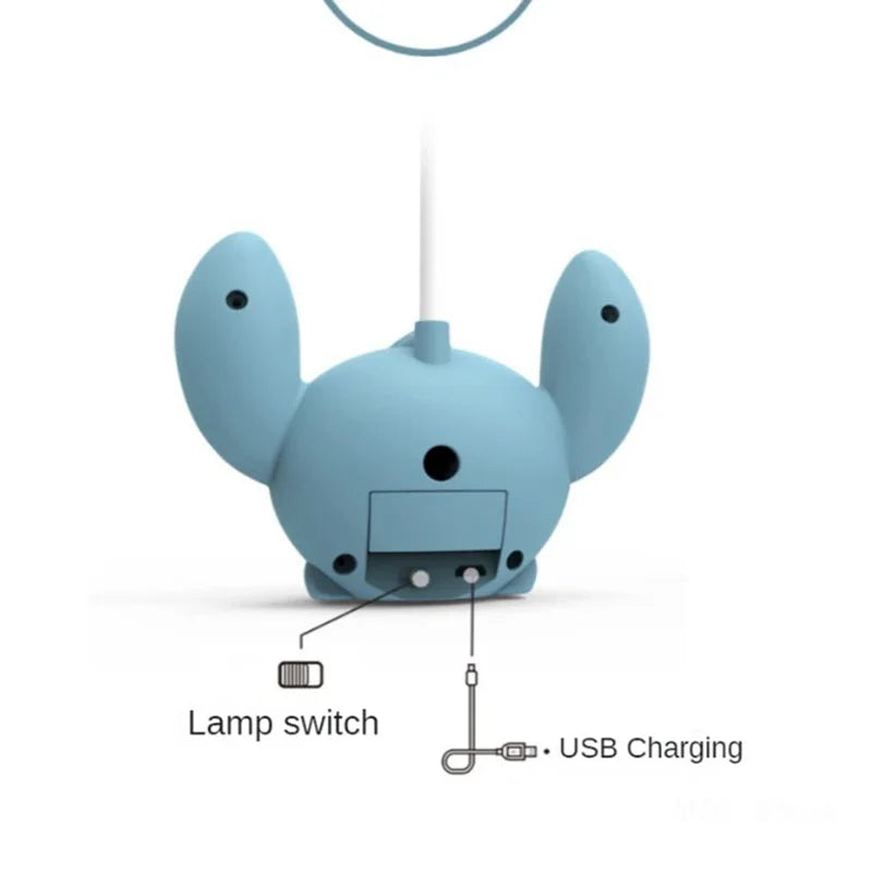 Led Lilo & Stitch Desk Lamp With Pencil Sharpener Foldable Light Cute Desk Night Light Usb Recharge Light Gift