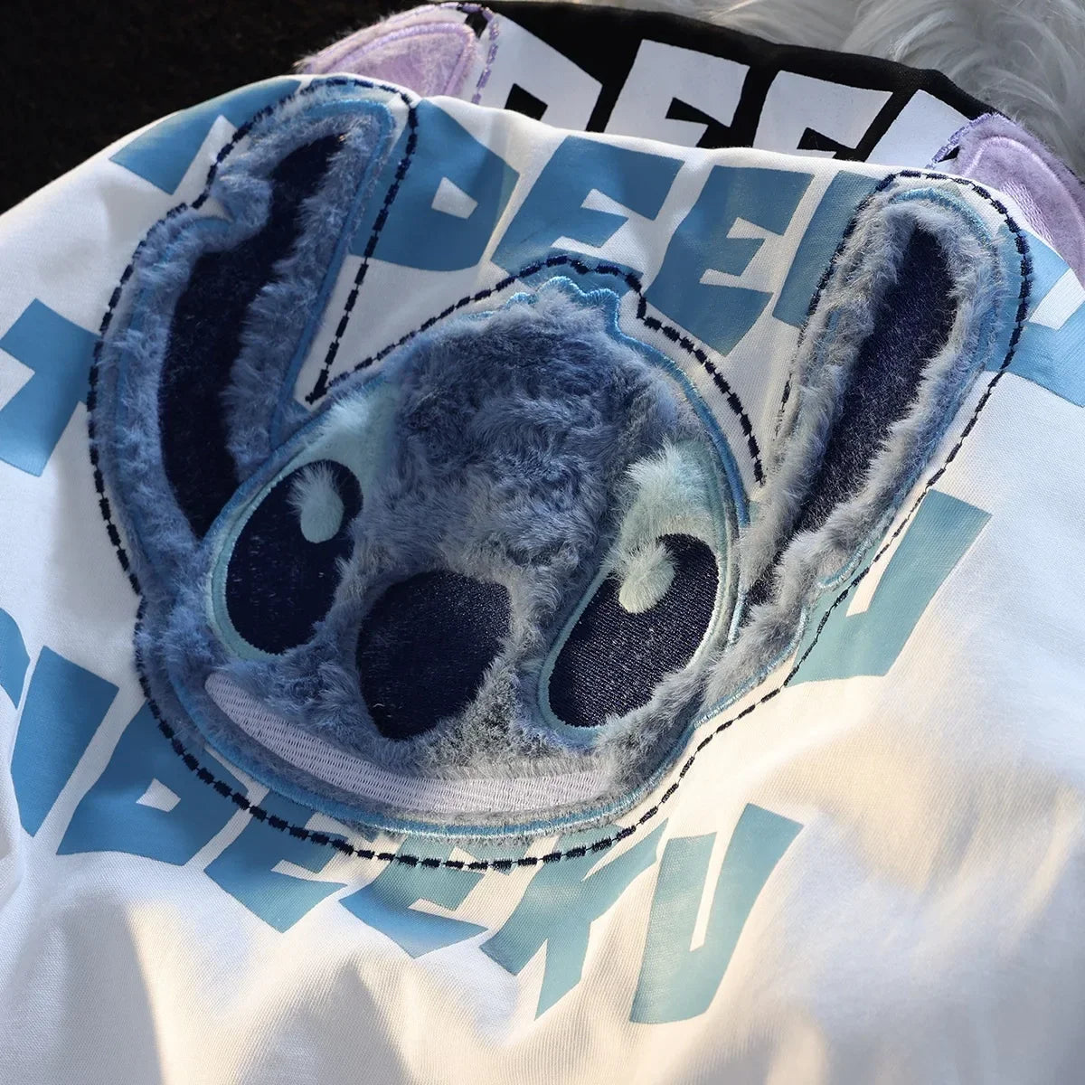 Youth men and women Stitch Disney oversize T Shirts Anime Character Print Cosplay Thin T-Shirts girl Graphic Undershirts