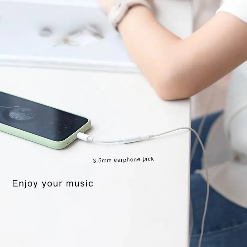 For IOS Headphone Adaptador for IPhone 13 12 11 X 8 7 Plus Aux Audio Splitter for Lighting To 3.5mm Adapter Earphone Jack Cable