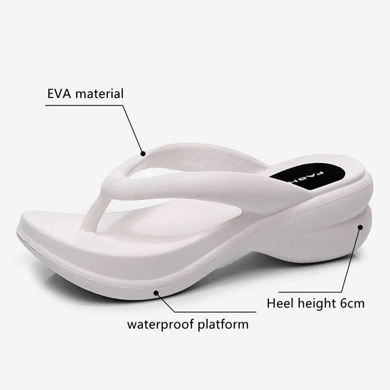 Women Summer Slippers Sand Beach Flip Flops Female Platform Slipper 2023 Outdoor Slides Seaside Sandals Girls Summer Shoes
