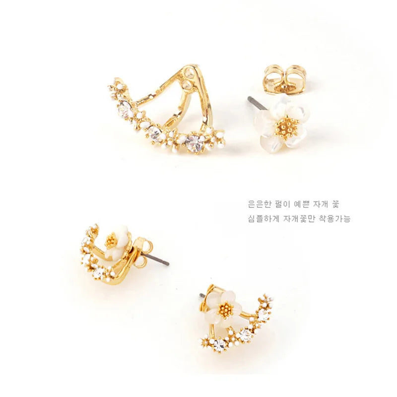 Fashion Woman Chrysanthemum Earring Delicate Flower Stud Earrings for Women Engagement Wedding Party Jewelry Gift Pendient Mujer