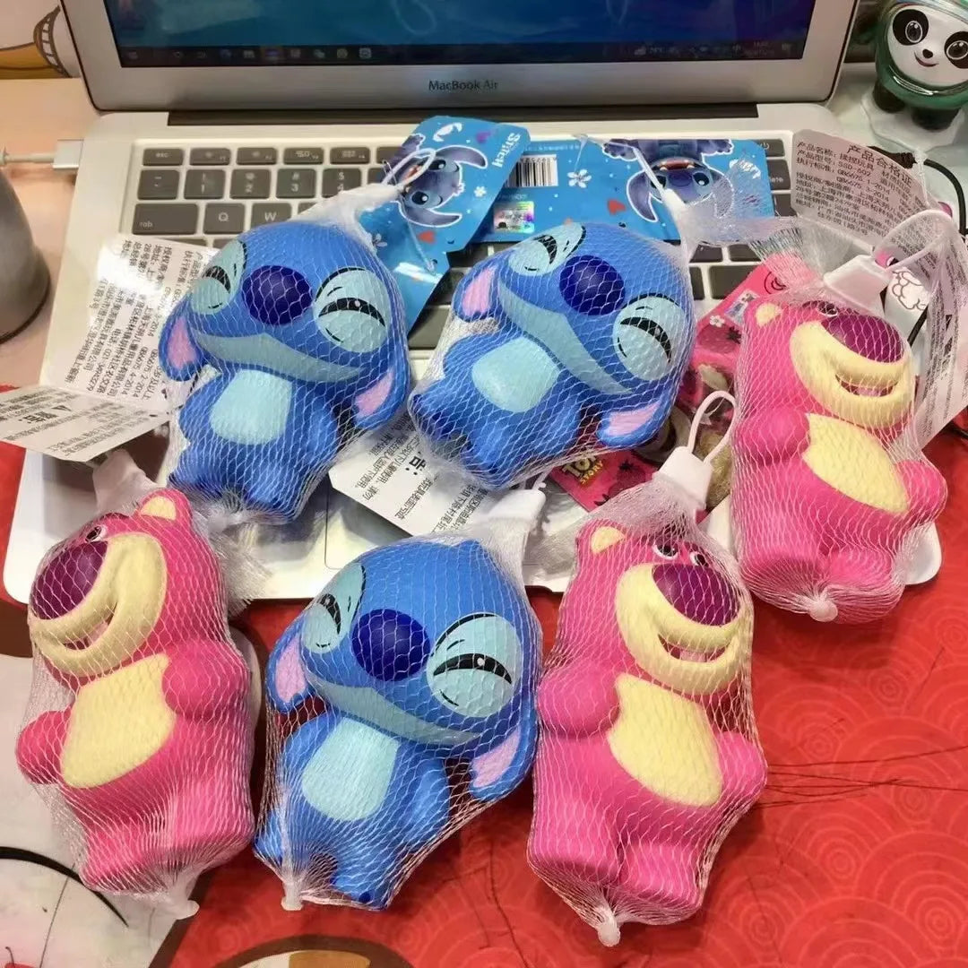 Disney Stitch Decompression Toys Kawaii Strawberry Bear Lilo and Stitch Model Doll Slow Rebound Stress Relief Toys Kids Gifts