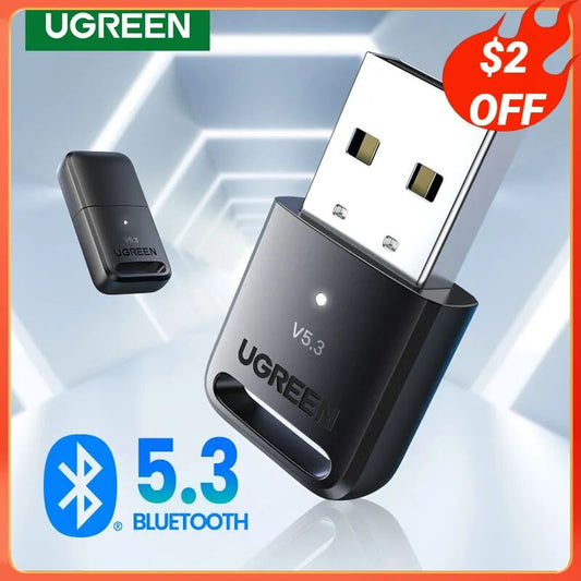 UGREEN USB Bluetooth 5.3 5.0  Dongle Adapter for PC Speaker Wireless Mouse Keyboard Music Audio Receiver Transmitter Bluetooth