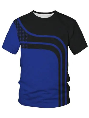 Men's Colorblock Striped Tee Short Sleeve Casual T Shirt Summer new in tops & tees oversized t shirt men's clothing 2024