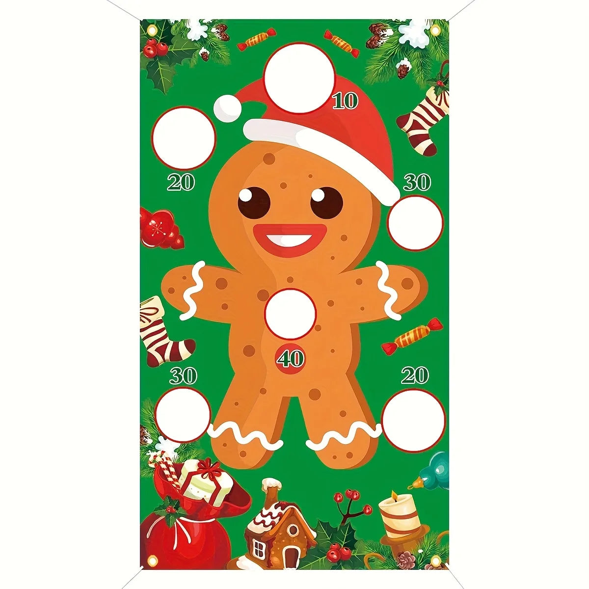 Christmas Fun Throwing game Background Cloth ，fun background cloth Christmas Party Decoration Background Cloth