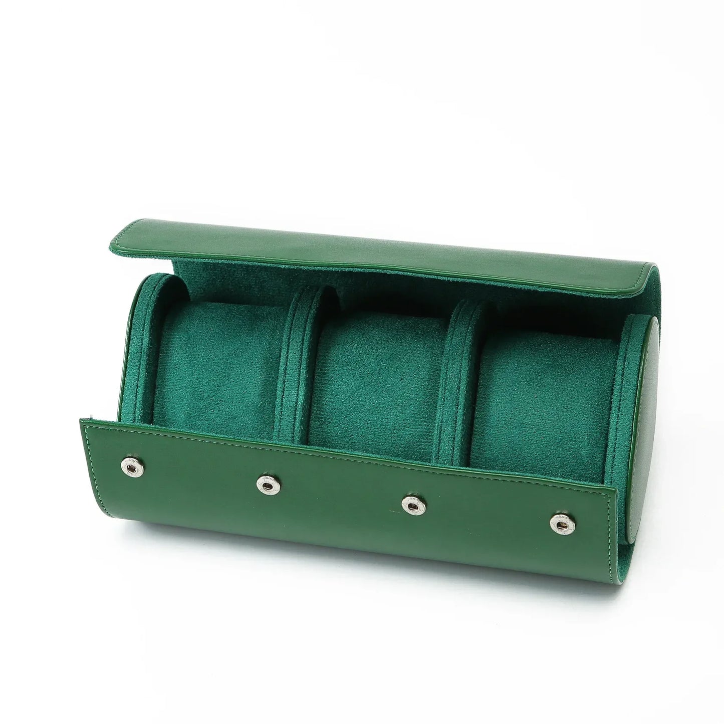 Watch Roll Travel Case for Storage Organizer, Anti-Scratching 3-Digit Watch Box for Men Women Jewelry Necklace Bracelet Display