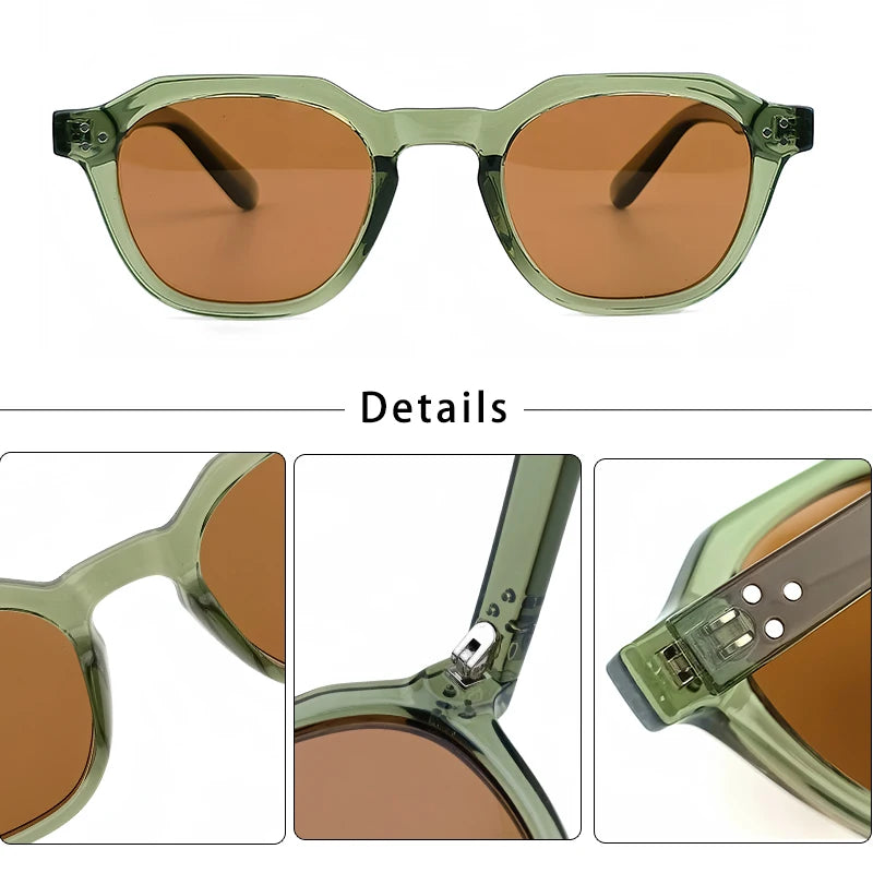 New Retro Polarized TR90 Frame Men's Sunglasses Fashion Polygon Women Sunglasses Male Outddor High Quality Travel UV400 Eyewear