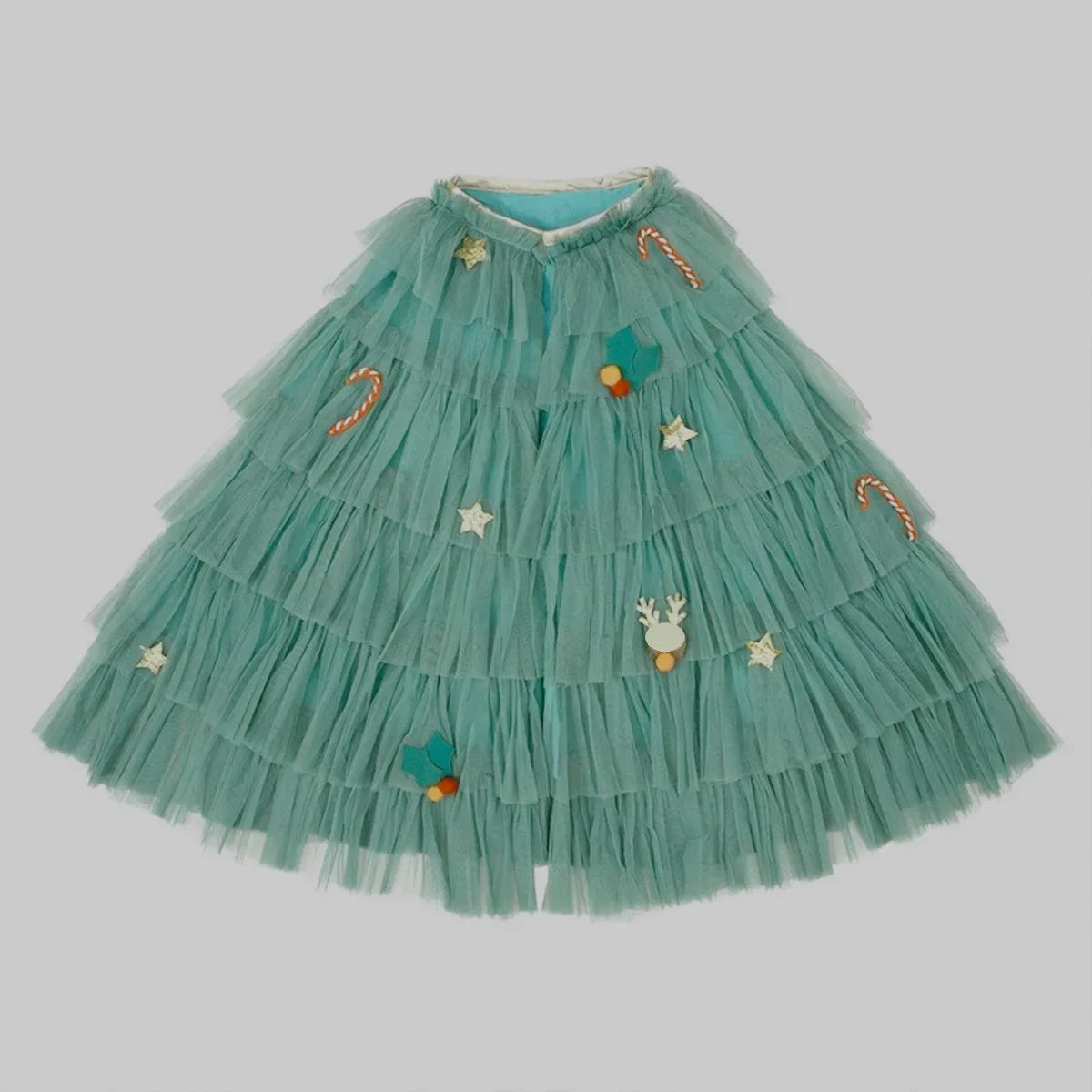 Christmas Costume Props Girl Green Christmas Tree Shaped Cloak Cosplay Parties Balls Performances Decorate Cloaks